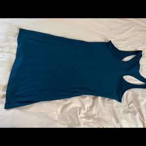 District Made black racer back tank mini dress